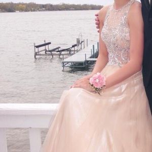 Champagne prom dress